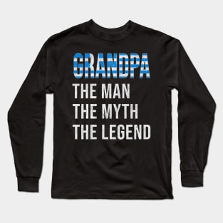 Grand Father Greek Grandpa The Man The Myth The Legend - Gift for Greek Dad With Roots From  Greece Long Sleeve T-Shirt